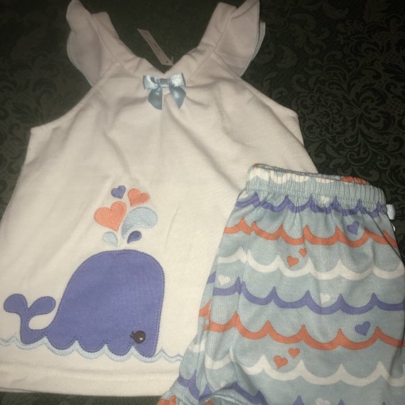 Gymboree Other - NWt gymboree whale pajamas 3t 4t 3 4 summer ruffle
